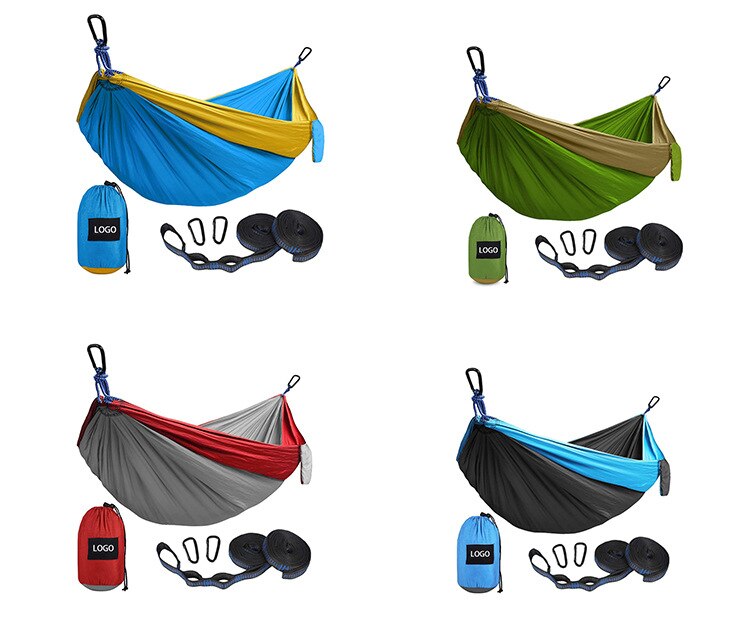 Cheap Goat Tents Outdoor double hammock, 210T parachute cloth, ultra light, easy to carry, high load bearing,camping, leisure, hiking,Picnic   